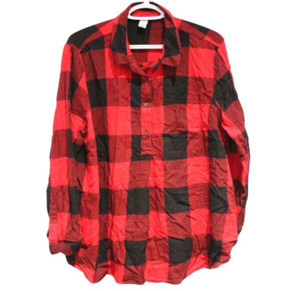 2/$25 🏷 Old Navy Buffalo Plaid Maternity Tunic Size XL - Picture 1 of 2